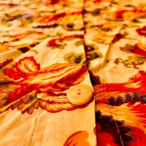 Hearthwood Jacobean Floral Button Coverlet Duvét Queen